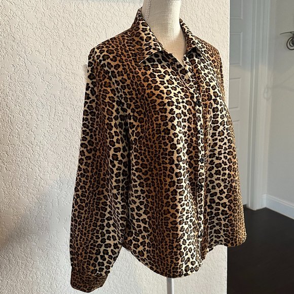 HARMONY & VINE Women's Leopard Print Top - XL - Picture 7 of 9